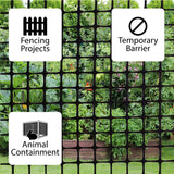 Tenax 3 ft. H X 15 ft. L Polyethylene Barrier Netting Black