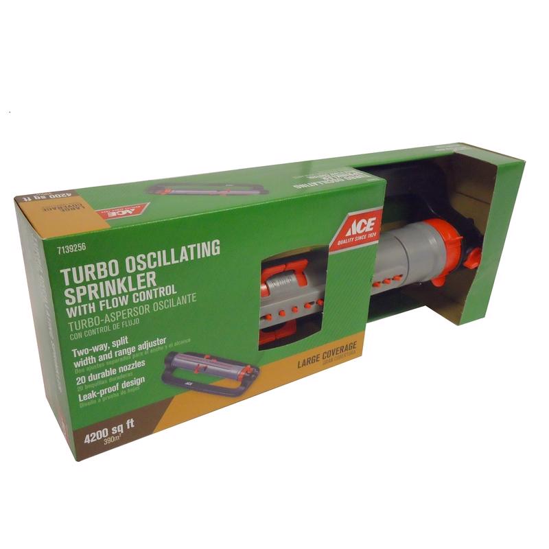 Ace Turbo Plastic Sled Base Oscillating Sprinkler 4200 sq ft 1 pk