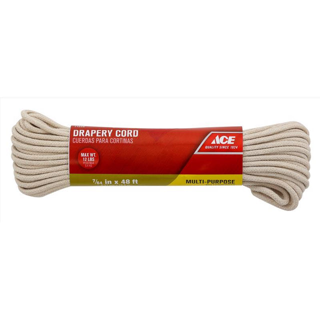 CORD DRAPERY NAT 7/64X48