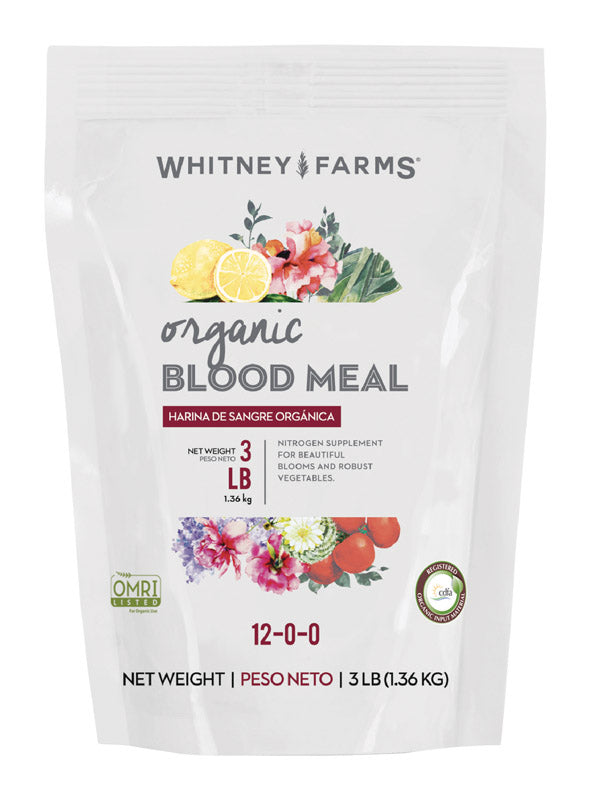 Whitney Farms Organic Granules Organic Blood Mel Blood Meal 3 lb