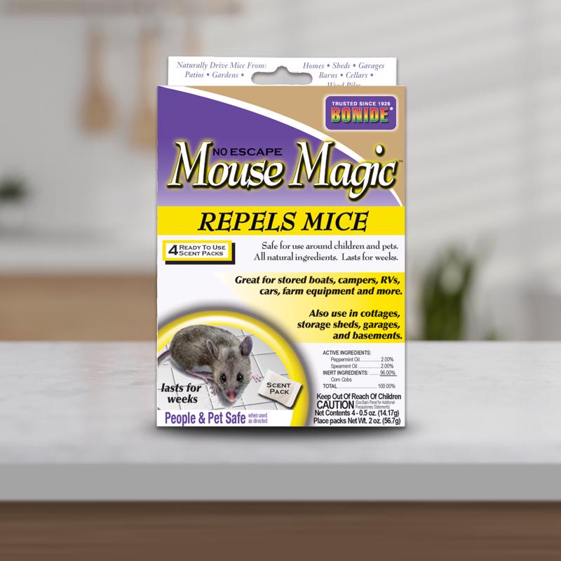Bonide Mouse Magic Animal Repellent Scent Pouch For Mice 4 pk