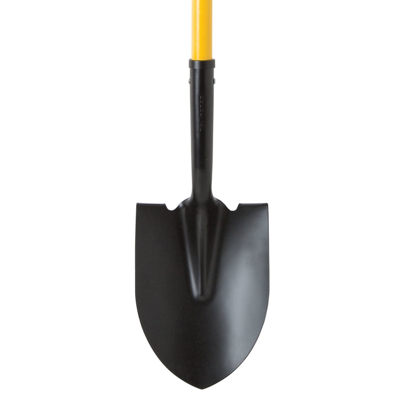 Home Plus+ 57 in. Steel Round Digging Shovel Fiberglass Handle