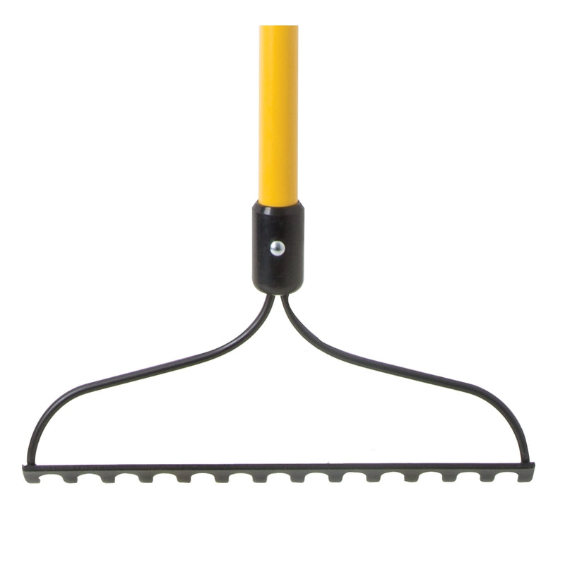 Home Plus+ 61 in. 14 Tine Steel Bow Rake Fiberglass Handle