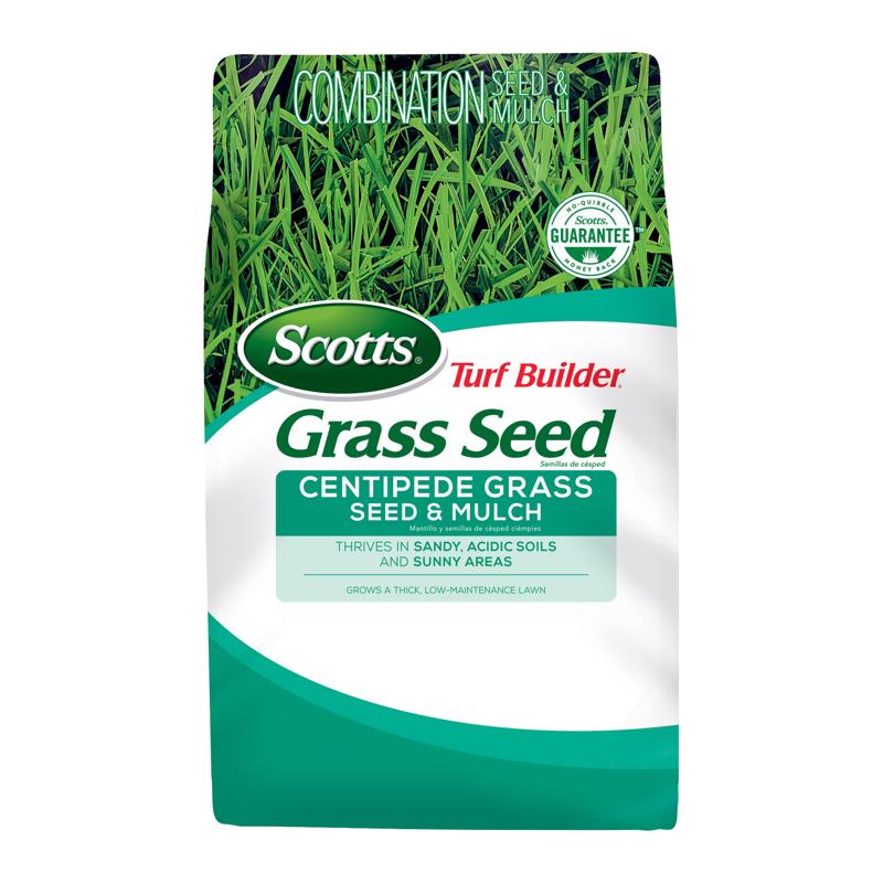 Scotts Turf Builder Centipede Grass Seed & Mulch, Grows a Thick, Low-Maintenance Lawn, 5 lbs