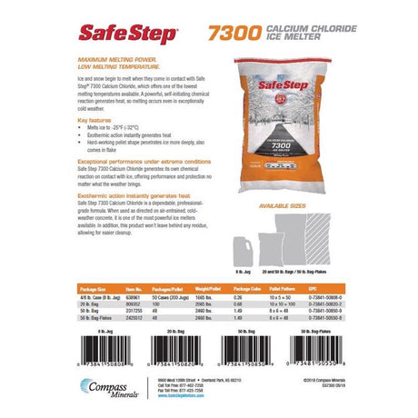 Safe Step 7300 Calcium Chloride Pellet Ice Melt 50 lb