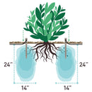 Deep Drip For 1/4 in. Tubing Drip Irrigation Watering Stake 14 in. H 1 pk