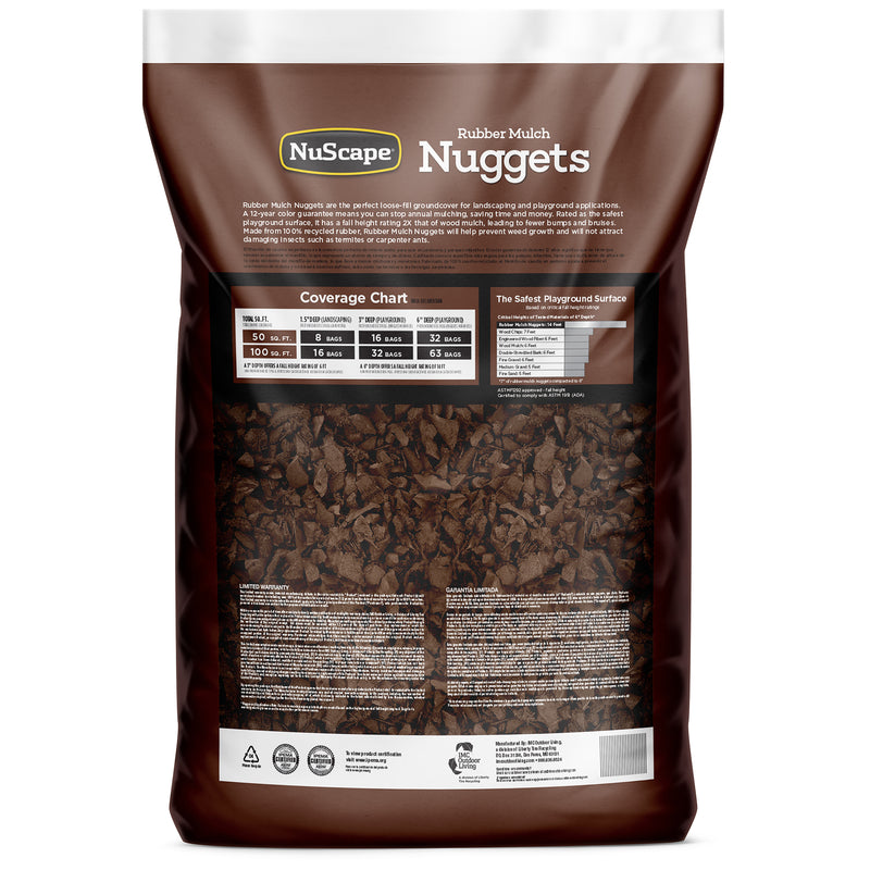 NuScape Brown Rubber Nuggets 0.8 cu ft
