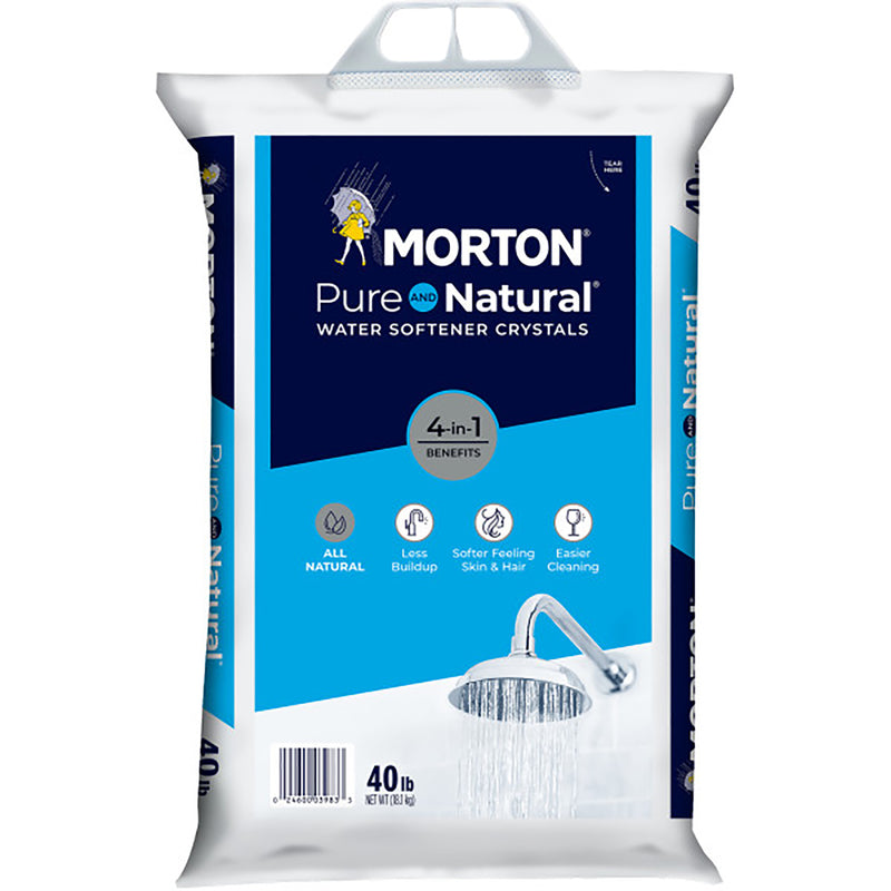 Morton Pure And Natural Water Softener Salt Crystal 40 lb