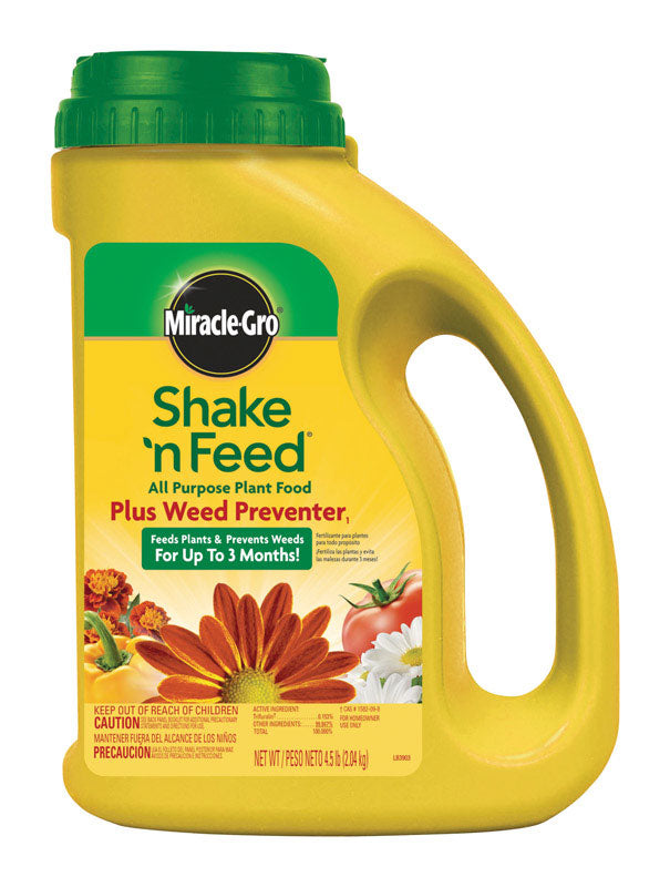 Miracle-Gro Shake 'N Feed Granules Weed Preventer plus Plant Food 4.5 lb