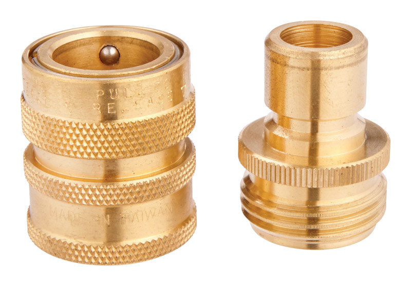 Ace Brass Threaded Male/Female Quick Connector Coupling