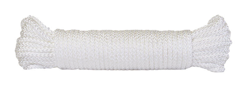 Ace 3/16 in. D X 50 ft. L White Braided Poly Rope