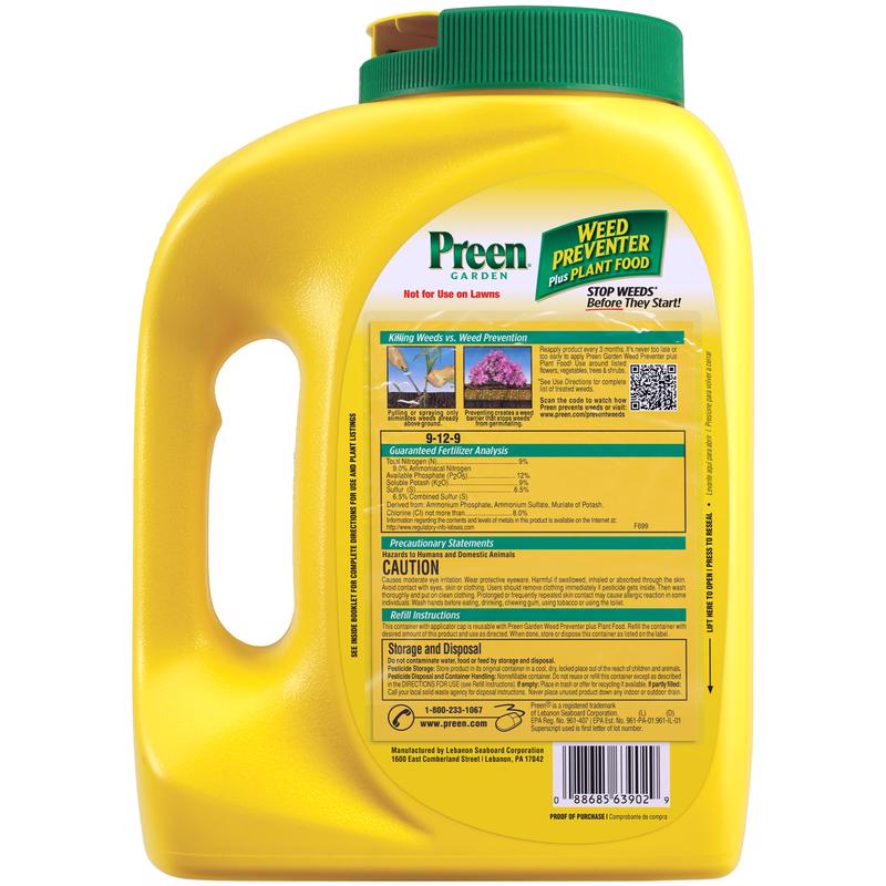 Preen Granules Weed Preventer & Fertilizer 5.625 lb