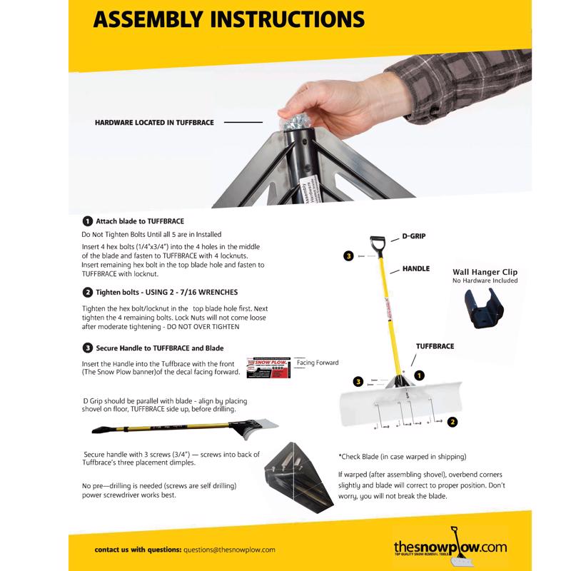 The Snowplow THE ORIGINAL SNOW PUSHER 48 in. W X 56 in. L UHMW Snow Pusher