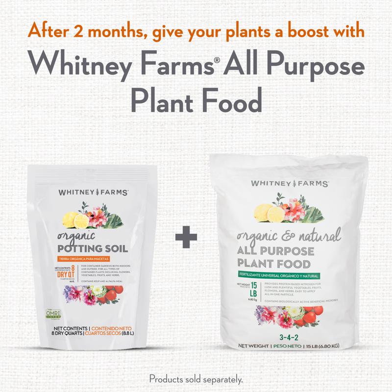 Whitney Farms Organic Fruit and Vegetable Potting Soil 8 qt