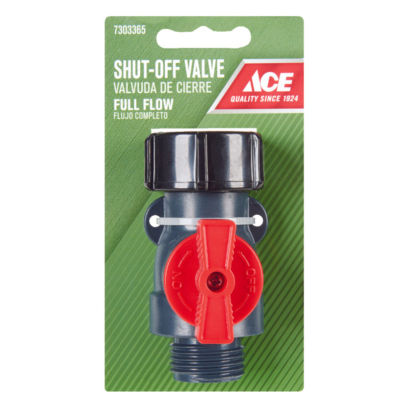 Ace Plastic Threaded Male Hose Shut-off Valve