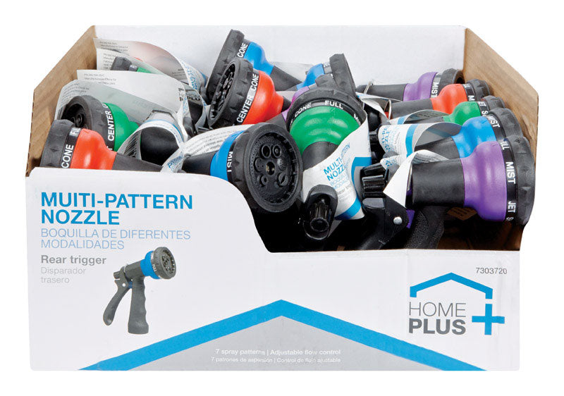 Home Plus 7 Pattern Adjustable Multi-Pattern Plastic Hose Nozzle