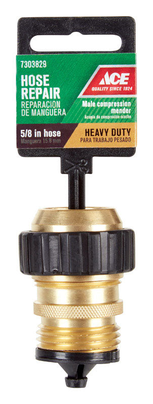 Ace 5/8 in. Brass Threaded Male Hose Mender