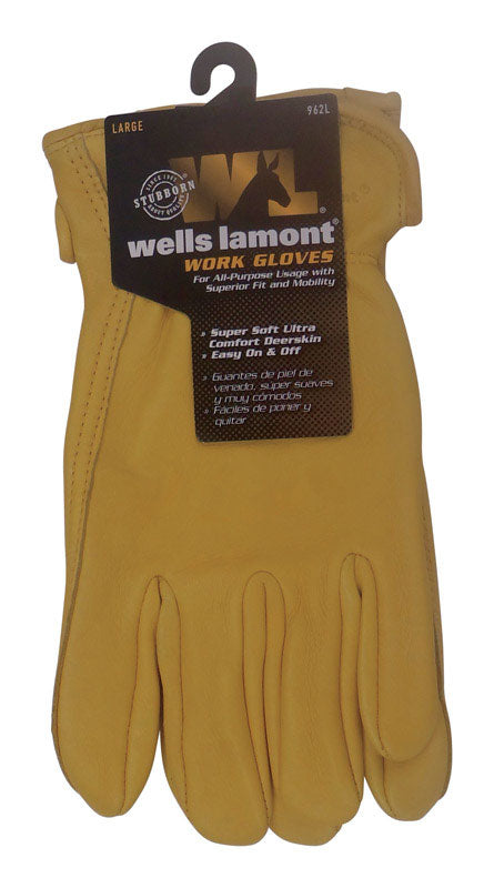 Wells Lamont Men's Driver Gloves Gold Large 3