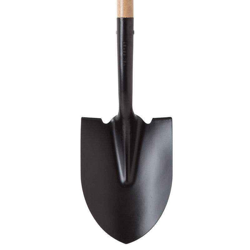 Home Plus+ 39 in. Steel Round Digging Shovel Wood Handle