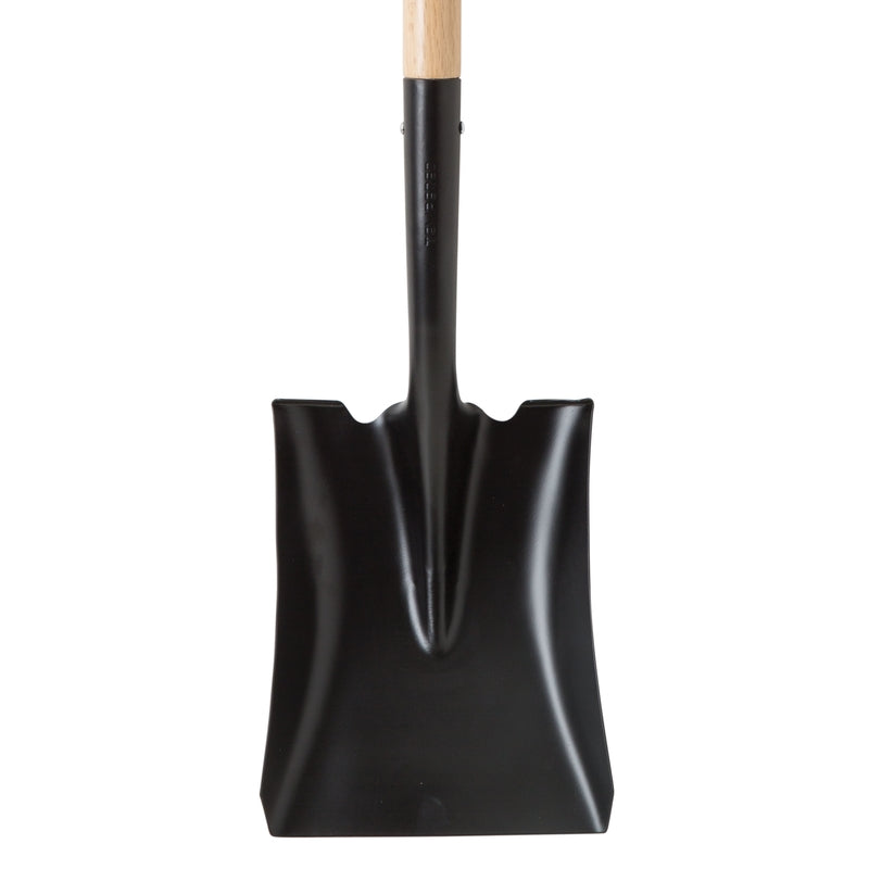Home Plus+ 38.5 in. Steel Square Transfer Shovel Wood Handle