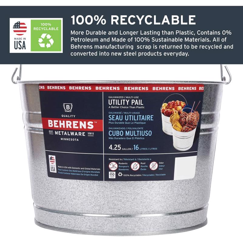 Behrens 4.2 gal Steel Tub Round