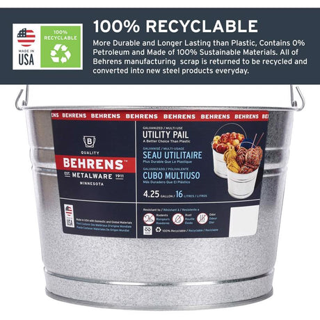 Behrens 4.2 gal Steel Tub Round