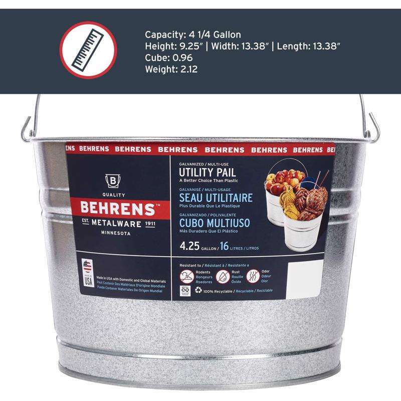 Behrens 4.2 gal Steel Tub Round