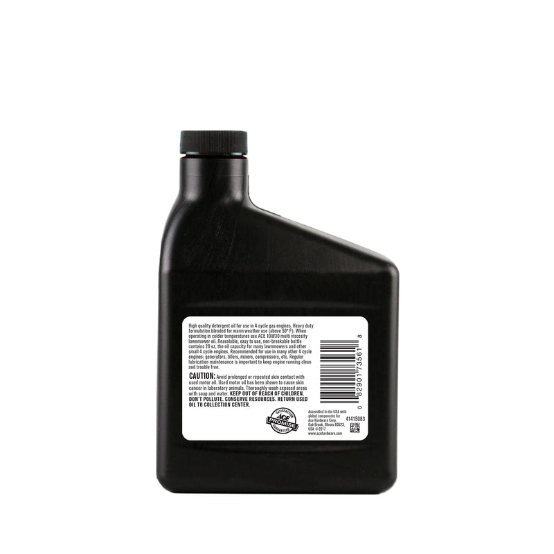 Ace SAE 30 4-Cycle Lawn Mower Motor Oil 20 oz 1 pk