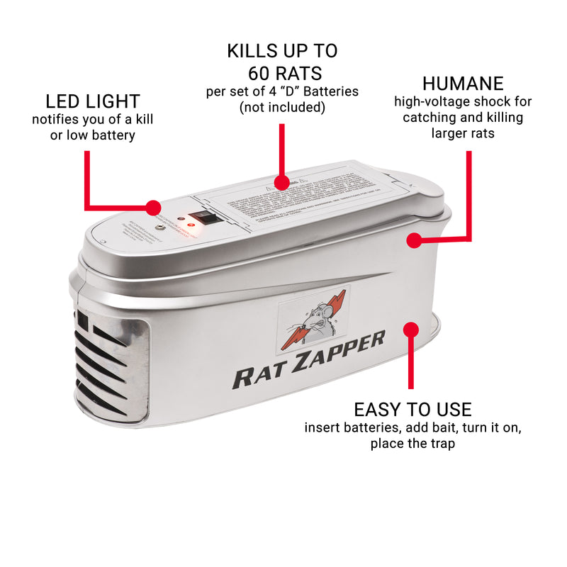 Rat Zapper Large Electronic Animal Trap For Rodents 1 pk