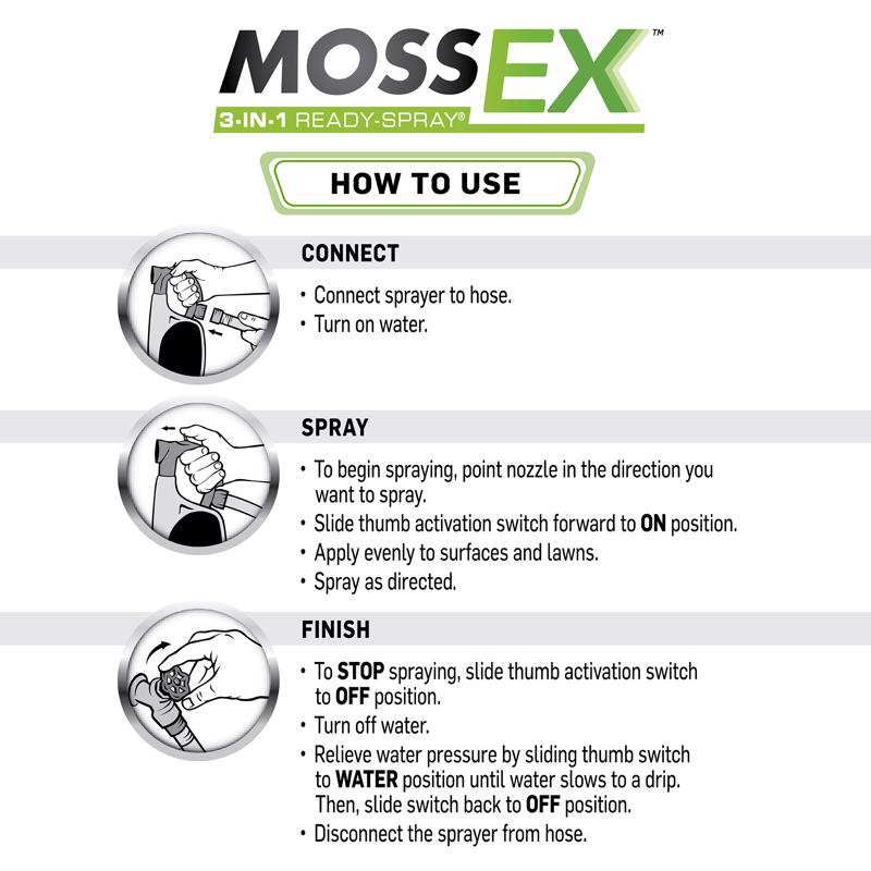 Scotts MossEx Moss Control RTS Hose-End Concentrate 32 oz