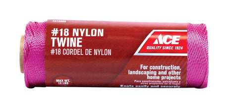 TWINE #18X525' NYL PINK