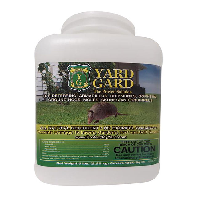 Armadillo Repellent Pellets, All-Natural Outdoor Pest Deterrent, Safe for Pets & Kids, Protects Lawns & Gardens from Armadillos, Moles, Skunks, Squirrels & More – Covers 1,250 Sq. Ft. (5 lb.)