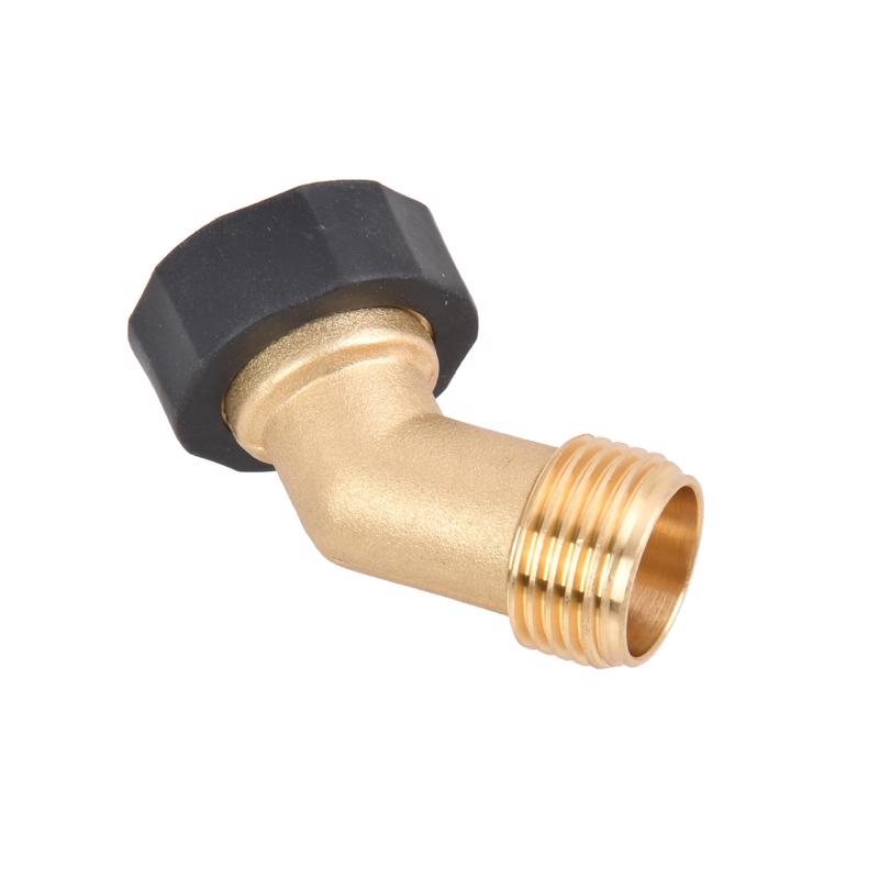 Ace 3/4 in. Brass Threaded Male/Female Gooseneck Hose Adapter