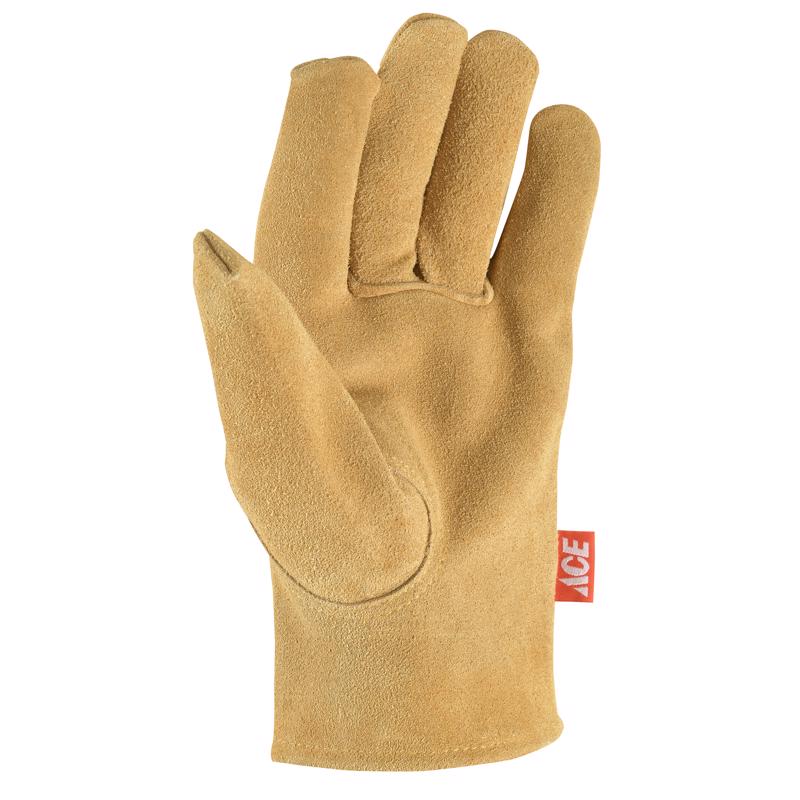 Ace L Suede Cowhide Driver Brown Gloves