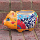 Avera Products Talavera 6 in. H X 9 in. W Ceramic Pig Planter Multicolored