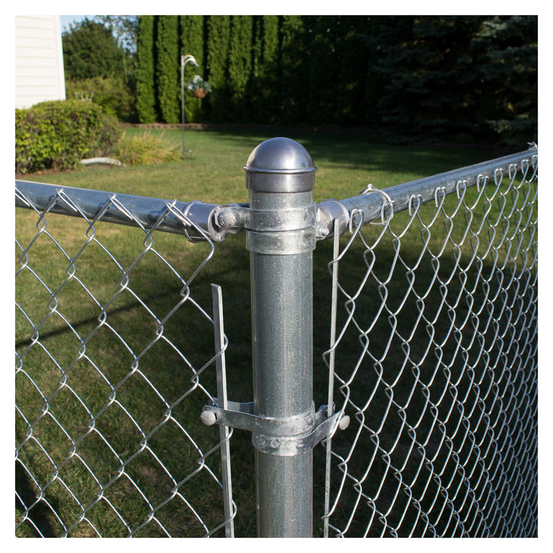 YardGard Galvanized Aluminum Chain Link Fence End/Gate Post Kit