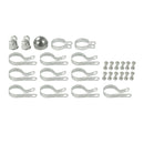 YardGard 3 in. H Silver Steel Chain Link Fence Corner Post Kit