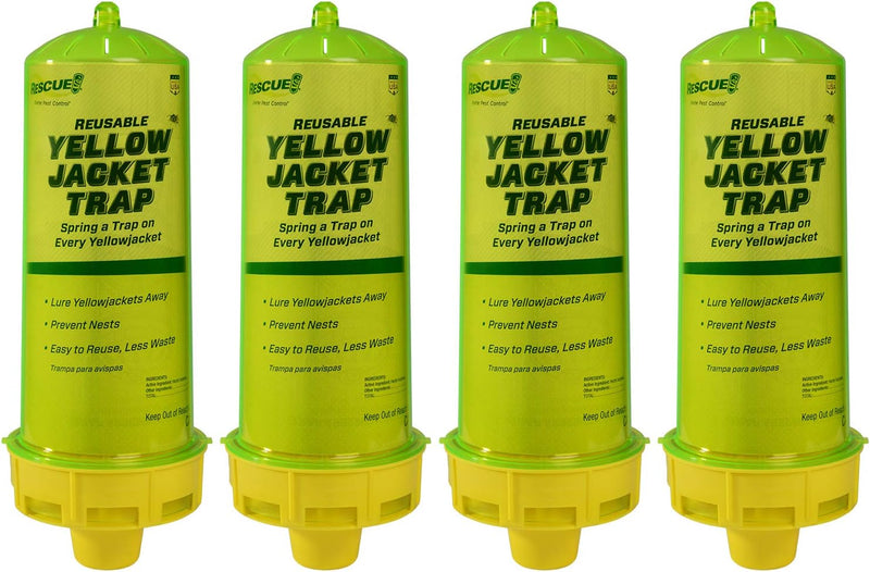 RESCUE! Reusable Yellowjacket Trap – Includes Attractant - 4 Traps