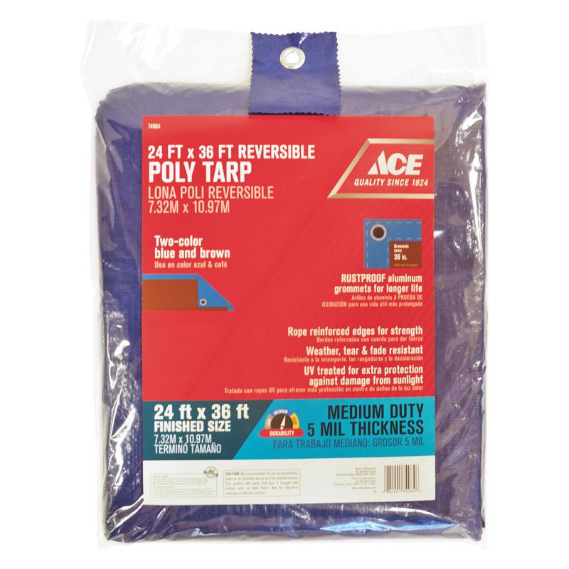 TARP POLY BLUE /BRN24X36