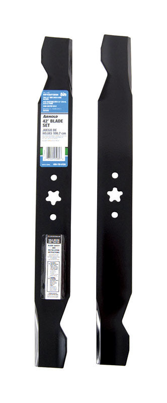 Arnold 42 in. Standard Mower Blade Set For Riding Mowers 2 pk