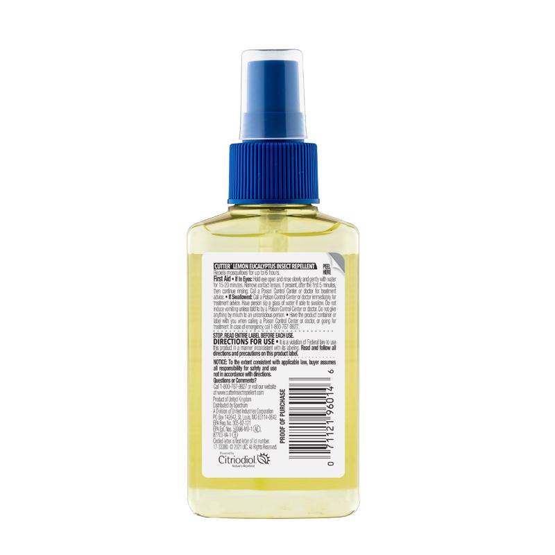 Cutter Insect Repellent Liquid For Mosquitoes 4 oz