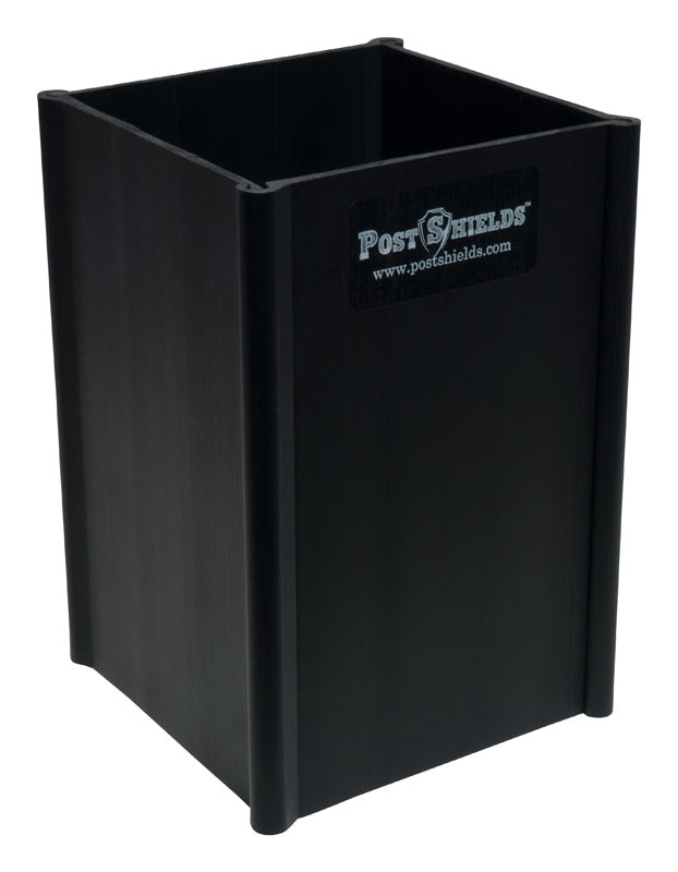 Post Shields Inc. 6 in. H X 4 in. W X 4 in. L Plastic Black Fence Post Protection