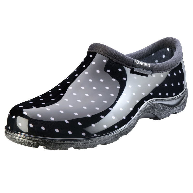 Sloggers Women's Garden/Rain Shoes 10 US Black Polka Dot