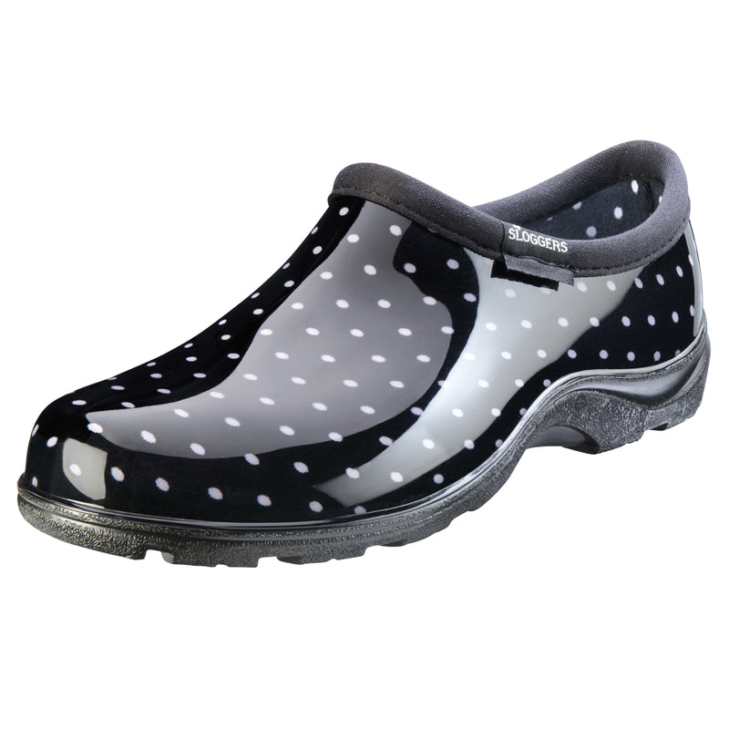 Sloggers Women's Garden/Rain Shoes 9 US Black Polka Dot