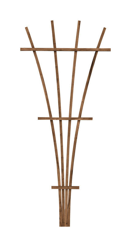WOOD TRELLIS FAN BRN 48"
