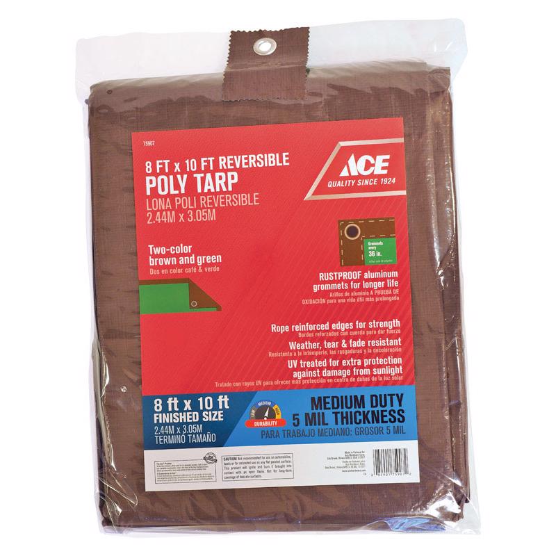 TARP POLY BRN/GRN 8X10