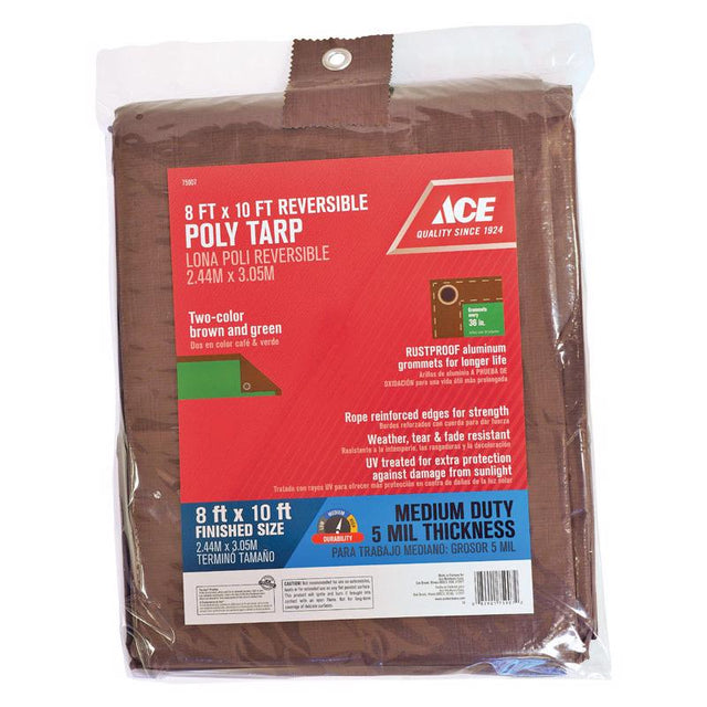 TARP POLY BRN/GRN 8X10