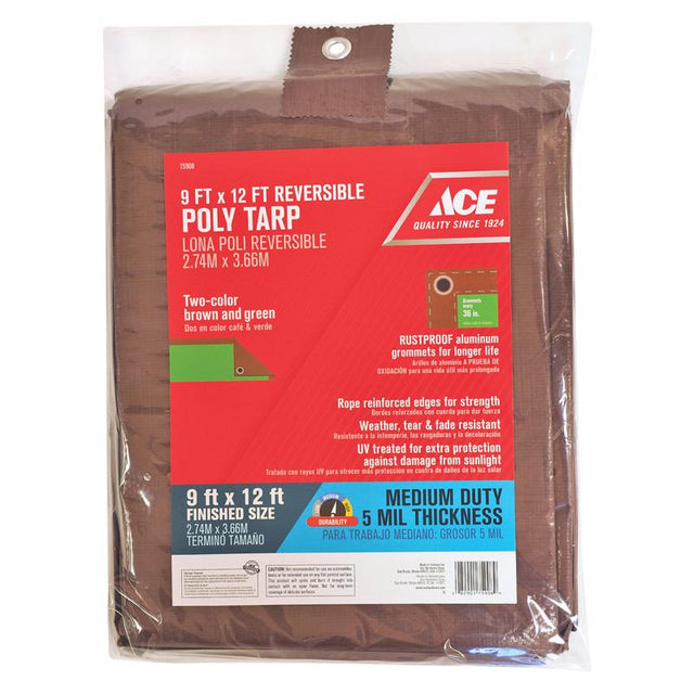 TARP POLY BRN/GRN 9X12
