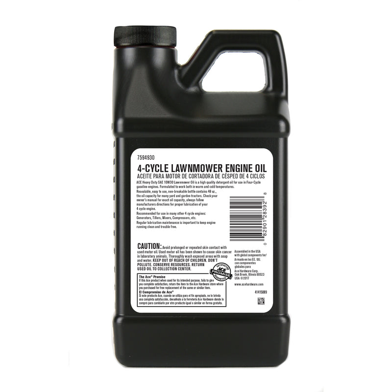 Ace 10W-30 4-Cycle Lawn Mower Motor Oil 48 oz 1 pk