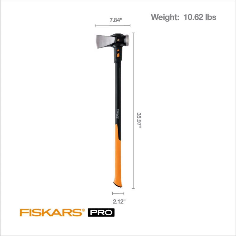 Fiskars Pro IsoCore 8 lb Splitting Maul Steel Handle